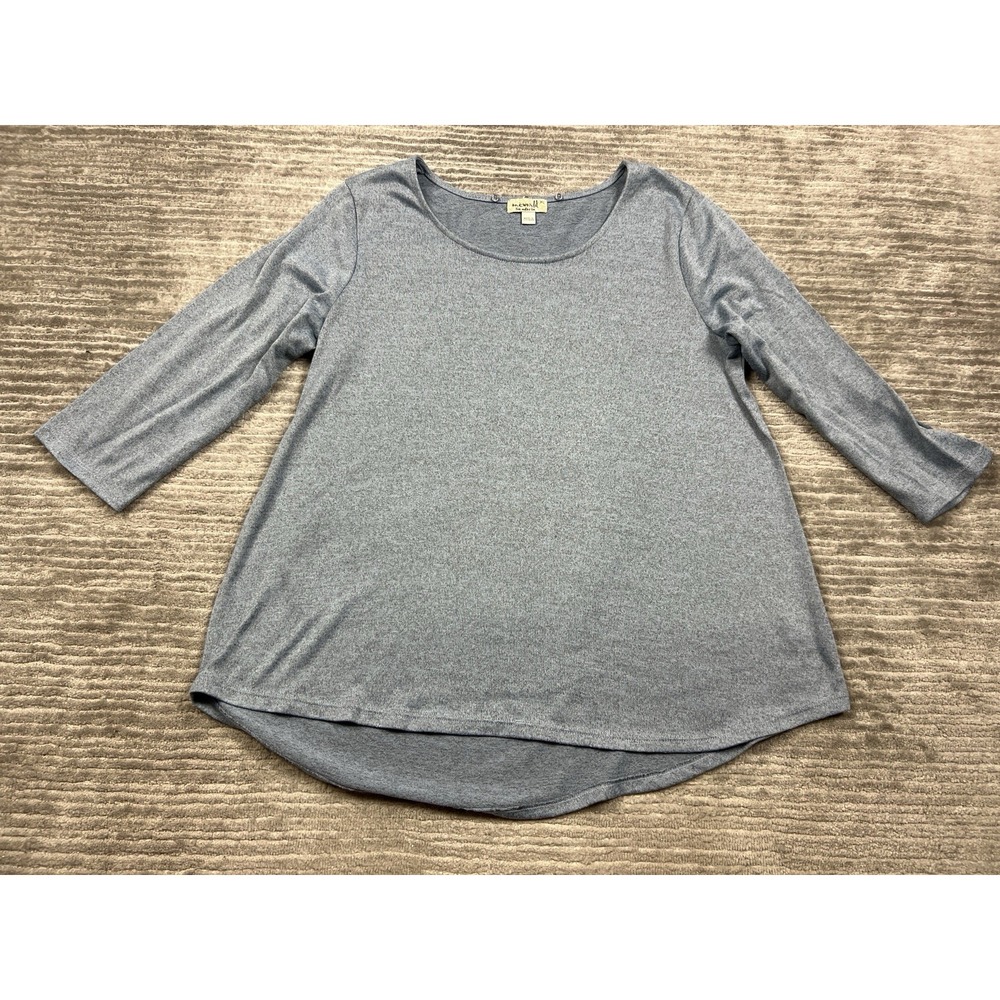 One World Sweater Womens XL Blue Lightweight Polyester Blend‎ Casual